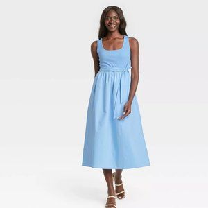 Sleeveless Knit Woven Dress - Who What Wear